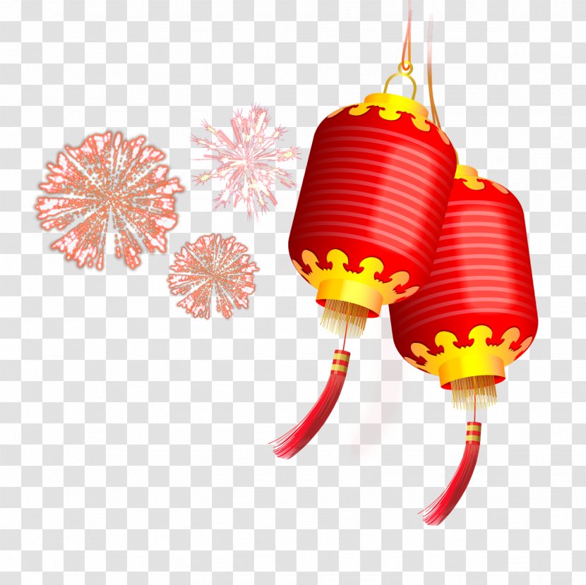 Chinese New Year Lantern Festival First Full Moon Years Day - Lion Dance - Fireworks Transparent PNG