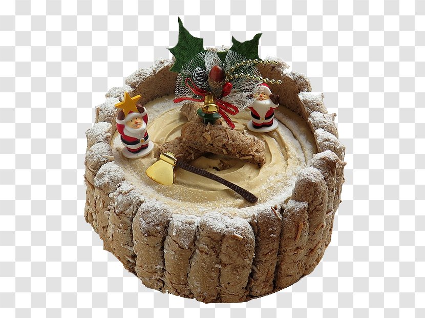 Christmas Cake Fruitcake Charlotte Chocolate Panettone - Flour Transparent PNG