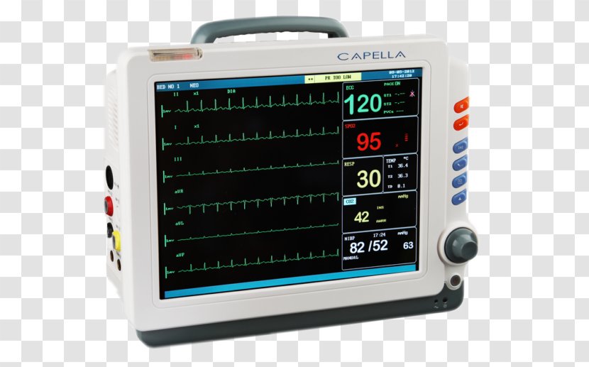 Cardiac Monitoring Medical Equipment Display Device Defibrillation - Electronics - Ecg Sticker Transparent PNG