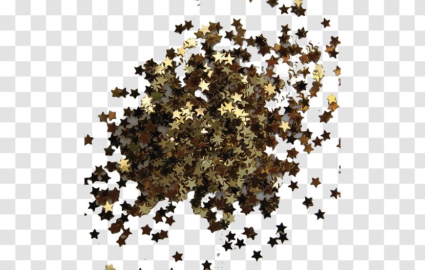 Glitter Star Chart Gold Metallic Color - Rice Cracker - Sequins Border Transparent PNG
