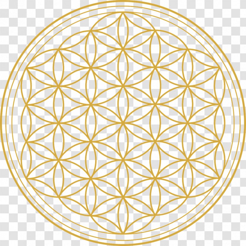 Overlapping Circles Grid Sacred Geometry Flower - Golden Ratio Transparent PNG