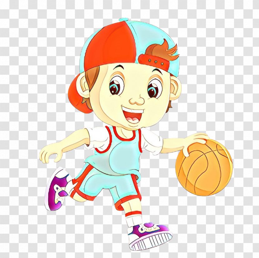 Basketball Player Cartoon Ball Football Fan Accessory - Throwing A - Play Sports Equipment Transparent PNG
