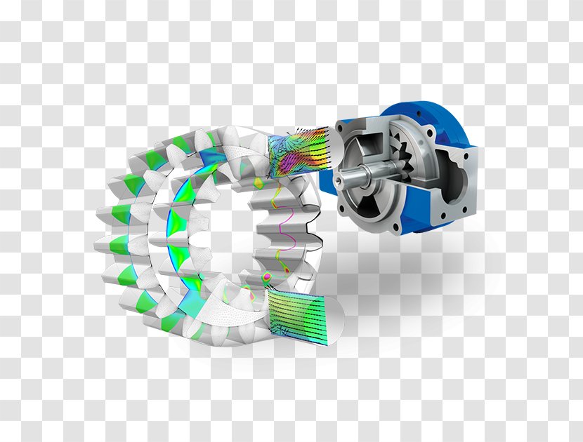 Computational Fluid Dynamics ANSYS CFX Gear Pump - Pressure - Ansys Cfx Transparent PNG