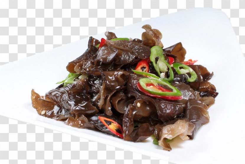 American Chinese Cuisine Wood Ear Cloud Fungus - Short Ribs - Black With Pepper Transparent PNG