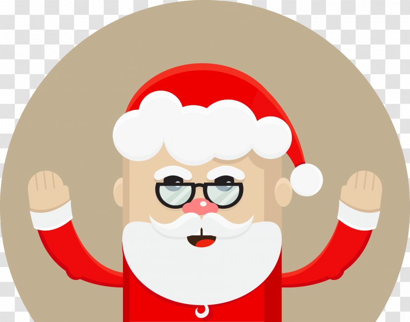 Santa Claus Christmas Glasses Illustration - Ornament - Cartoon Transparent PNG