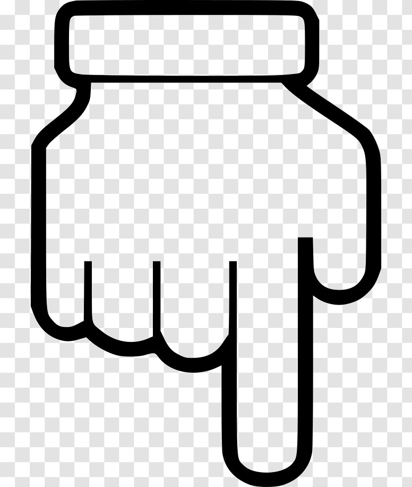 Pointing Finger Clip Art - Mallet - Black And White Transparent PNG