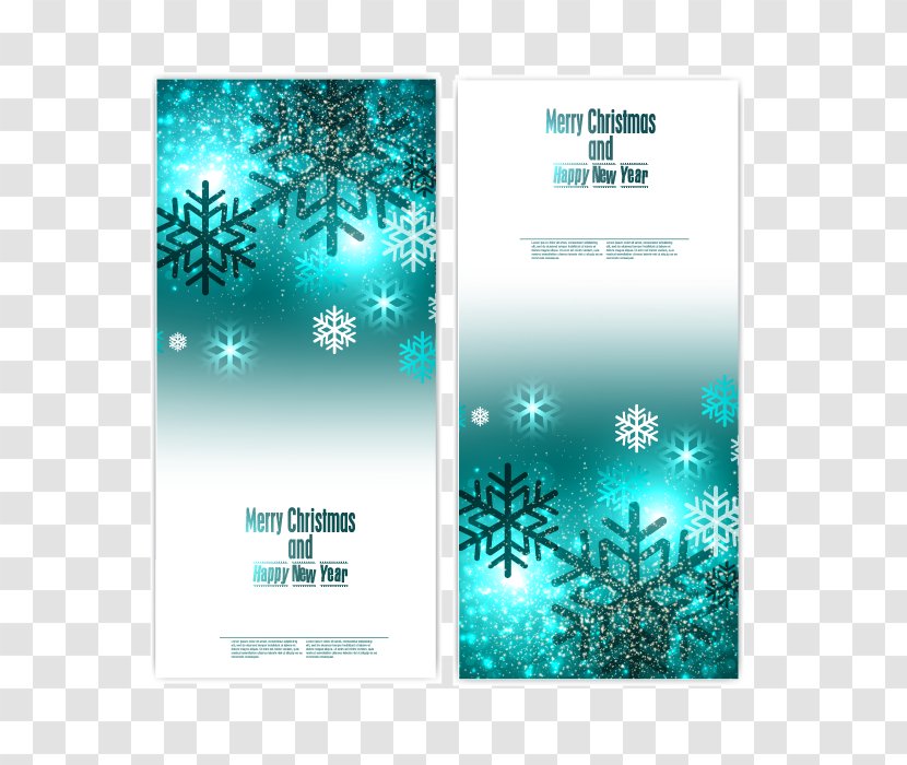 Christmas New Year Snowflake Illustration - Vector Snow Banners Transparent PNG
