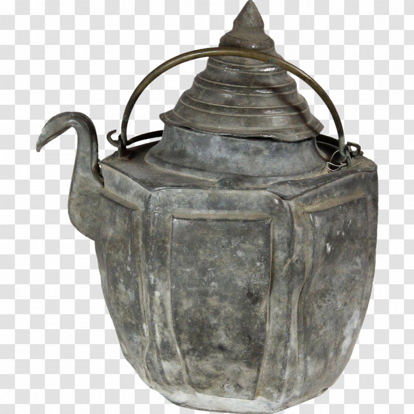 Teapot Kettle Pewter Metal Antique - Tea Pot Transparent PNG