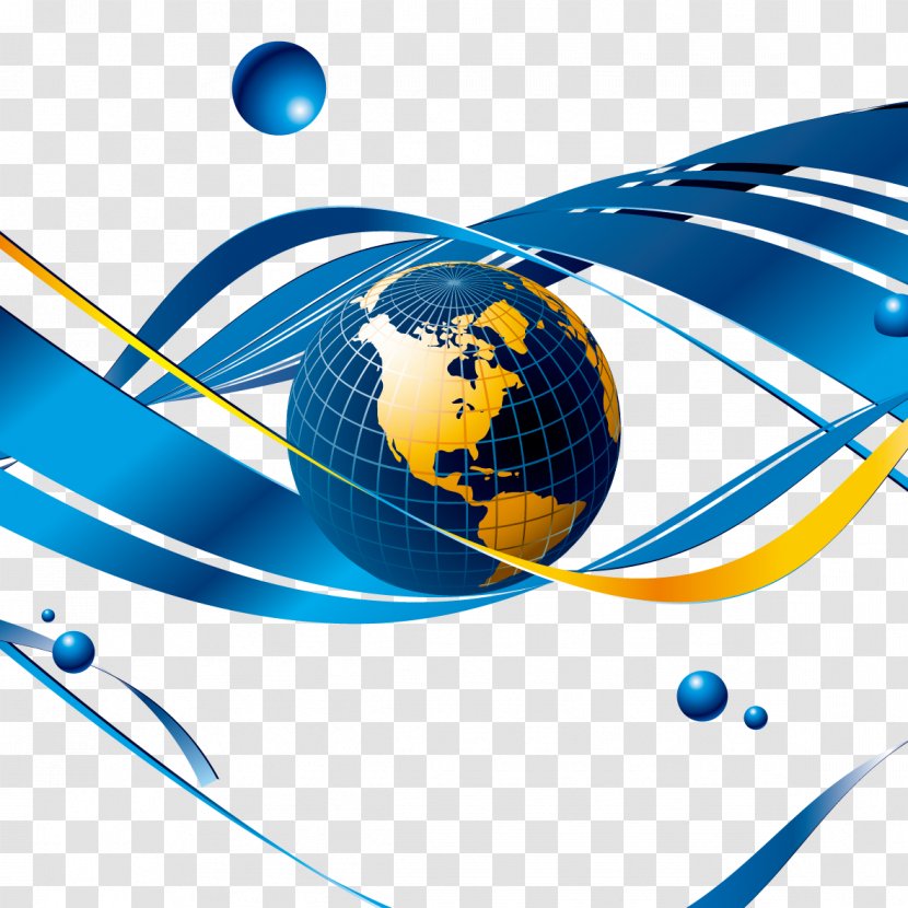 Globe Map - Vexel - Vector Earth And Curves Transparent PNG