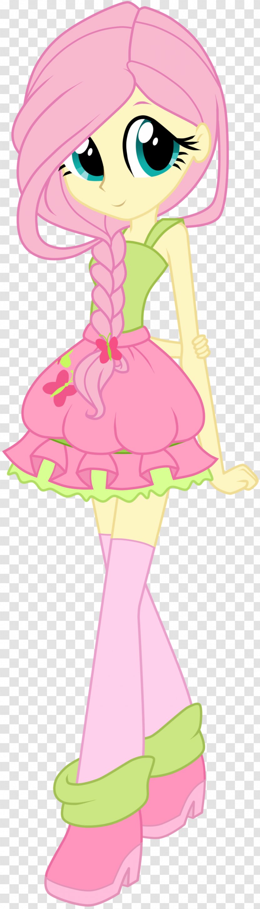 Fluttershy My Little Pony: Equestria Girls Rarity - Flower - Seven Color Rainbow Transparent PNG