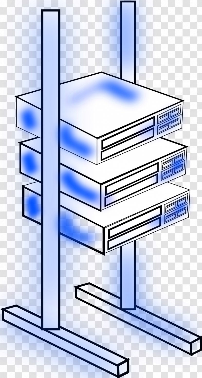 19-inch Rack Computer Servers Blade Server Clip Art - Shelving Transparent PNG