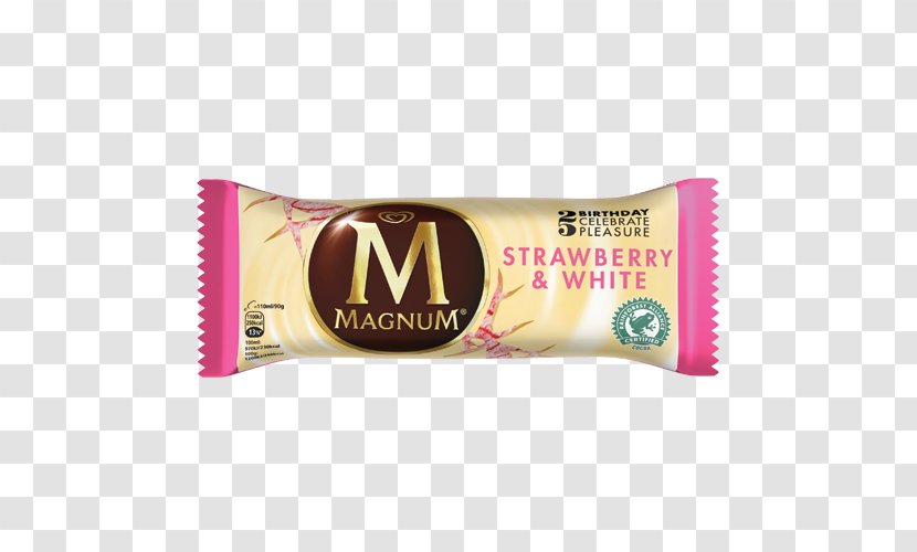 Ice Cream White Chocolate Magnum Wall's - Sugar Transparent PNG
