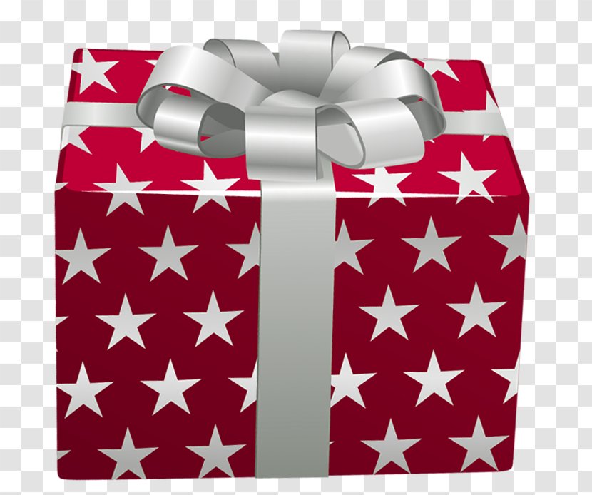 Red Gift Wrapping - Wholesale - Transparent Box With Stars Clipart Transparent PNG