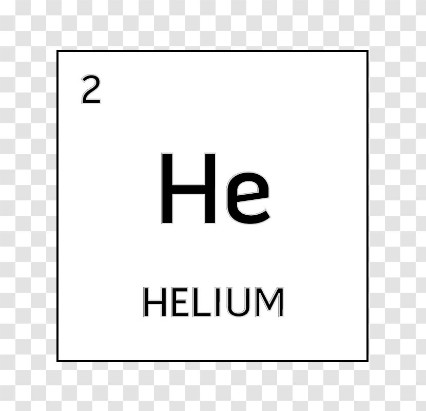Periodic Table Symbol Chemical Element Helium Atom Transparent PNG