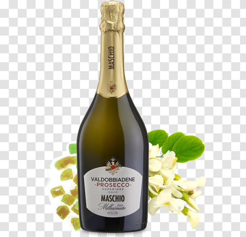 Champagne Prosecco Sparkling Wine Valdobbiadene - Douce Noir Transparent PNG
