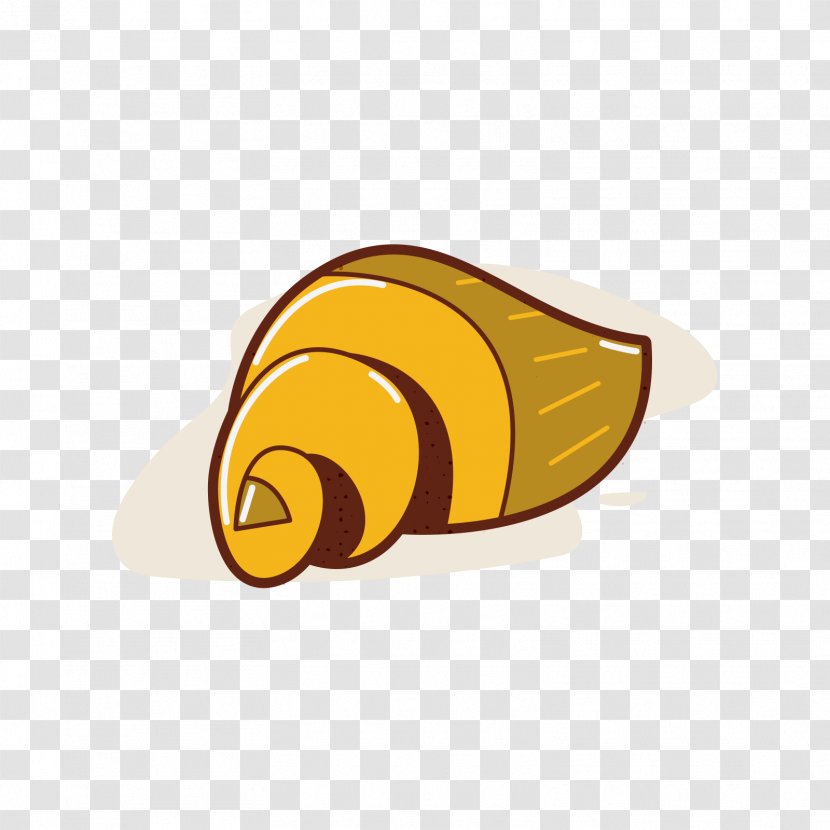 Sea Snail Cartoon - Bolinus Brandaris - Yellow Conch Transparent PNG