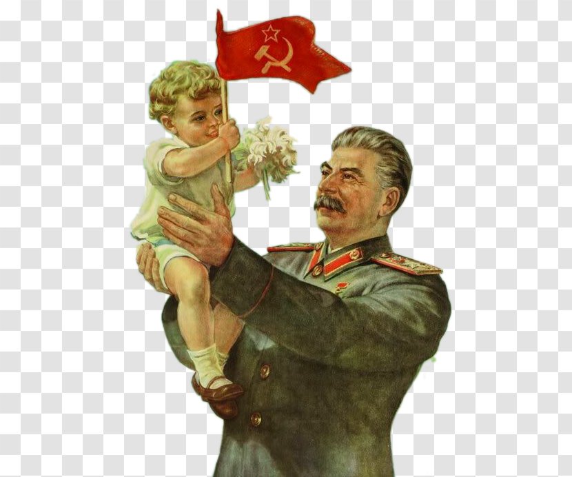 Joseph Stalin Five-year Plans For The National Economy Of Soviet Union Propaganda In - Fictional Character - And Red Flag Holding Baby Transparent PNG