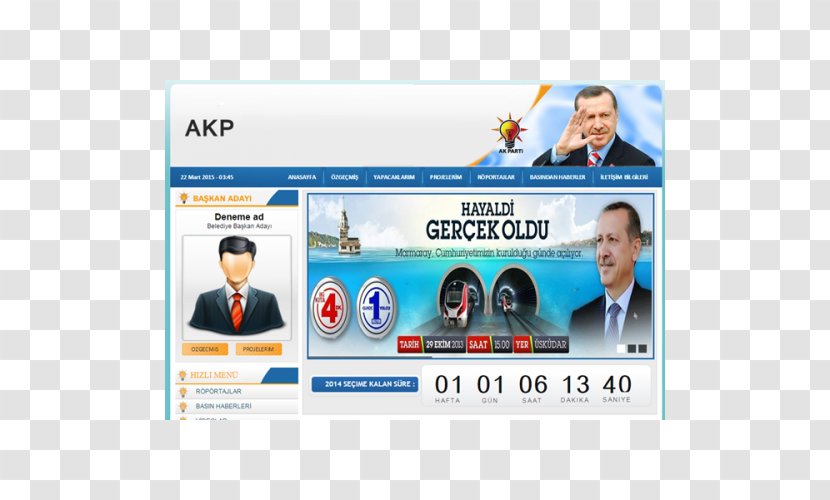 Justice And Development Party Vefa Media Web Design - Akp Transparent PNG