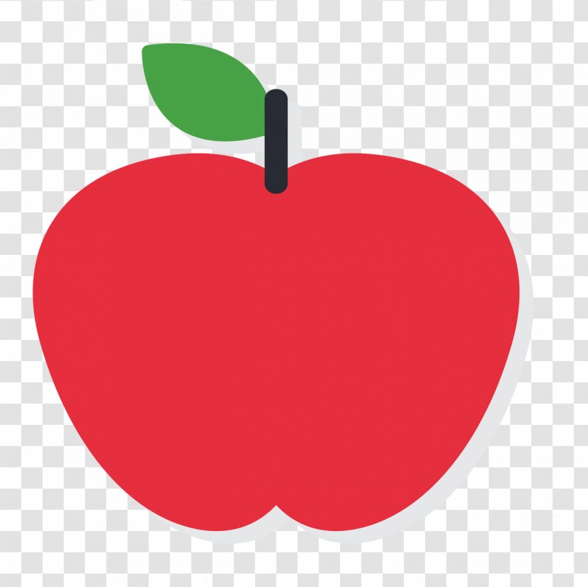 Apple Auglis - Heart - Vector Red Flat Material Transparent PNG