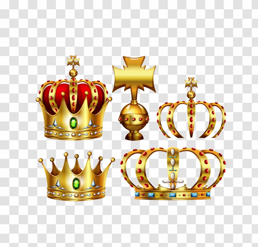 Crown Clip Art - Gemstone - Vector Gold King Decoration Transparent PNG