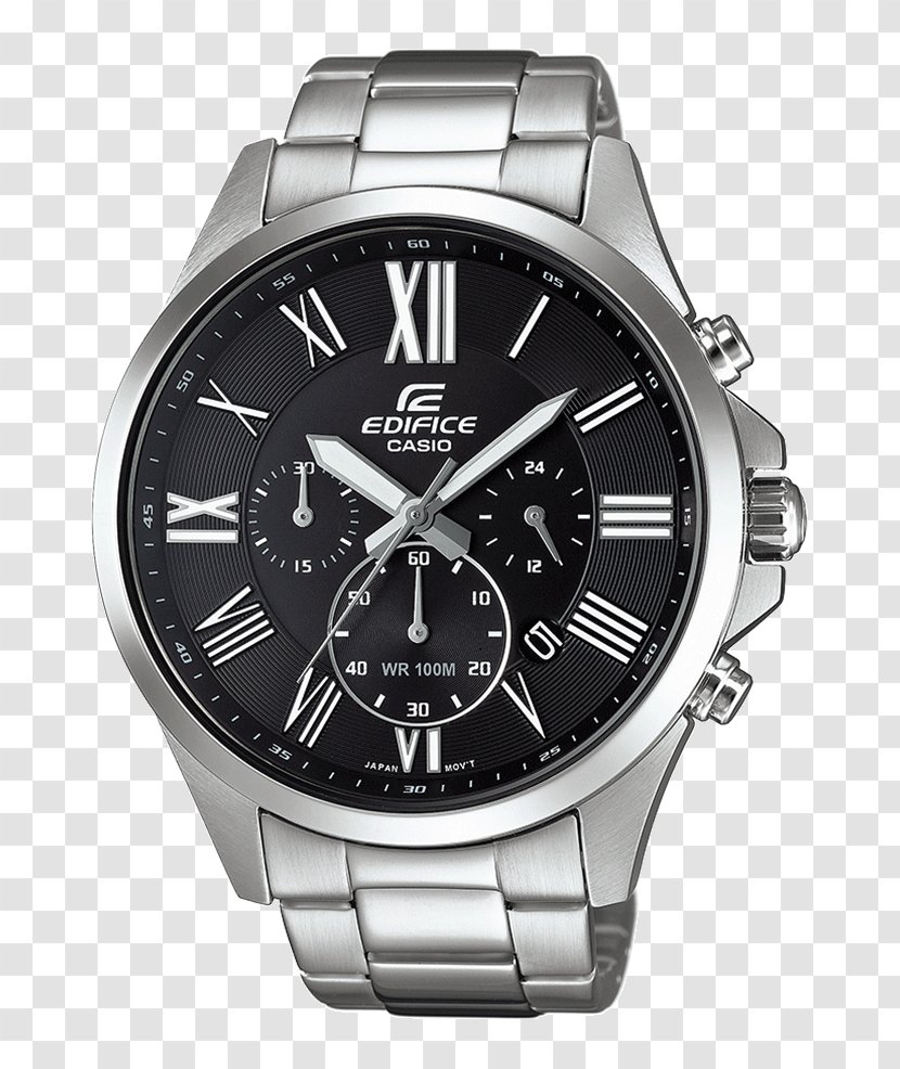 Casio Edifice EFR-304D EFR-547L-7AV Watch Chronograph - Silver Transparent PNG
