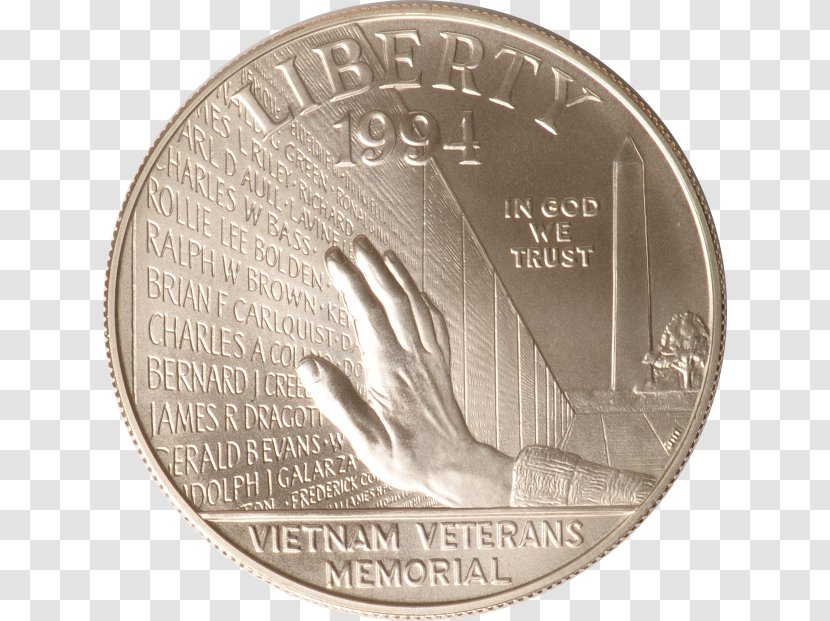 Quarter Medal Nickel - Money - Vietnam Memorial Transparent PNG
