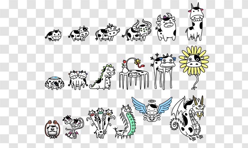 Cow Evolution Game Guide Unofficial Horse Brand - Cartoon - Vertebrate Transparent PNG