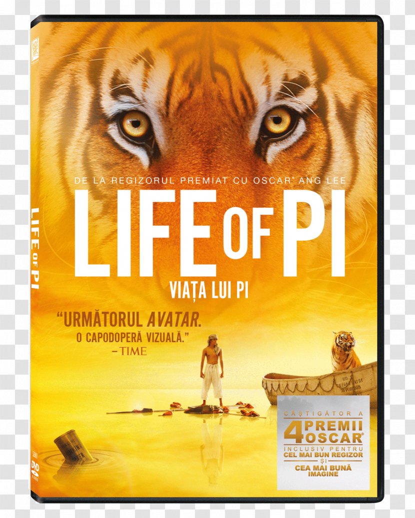 Life Of Pi Blu-ray Disc DVD Ultra HD Book - Poster Transparent PNG