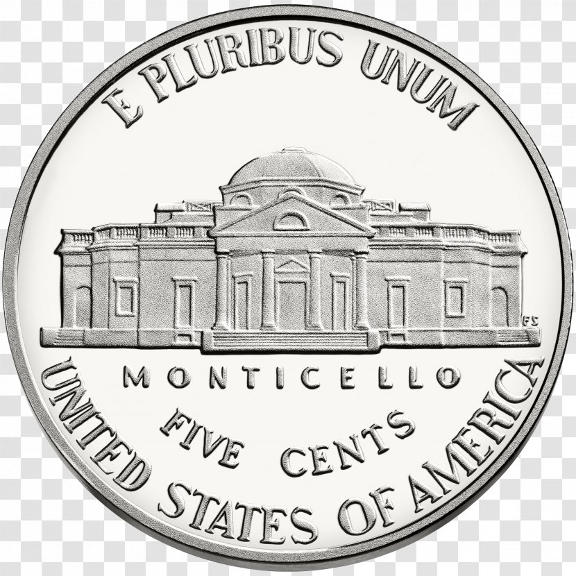 Monticello Jefferson Nickel Coin Buffalo - Nickels Cliparts Transparent PNG
