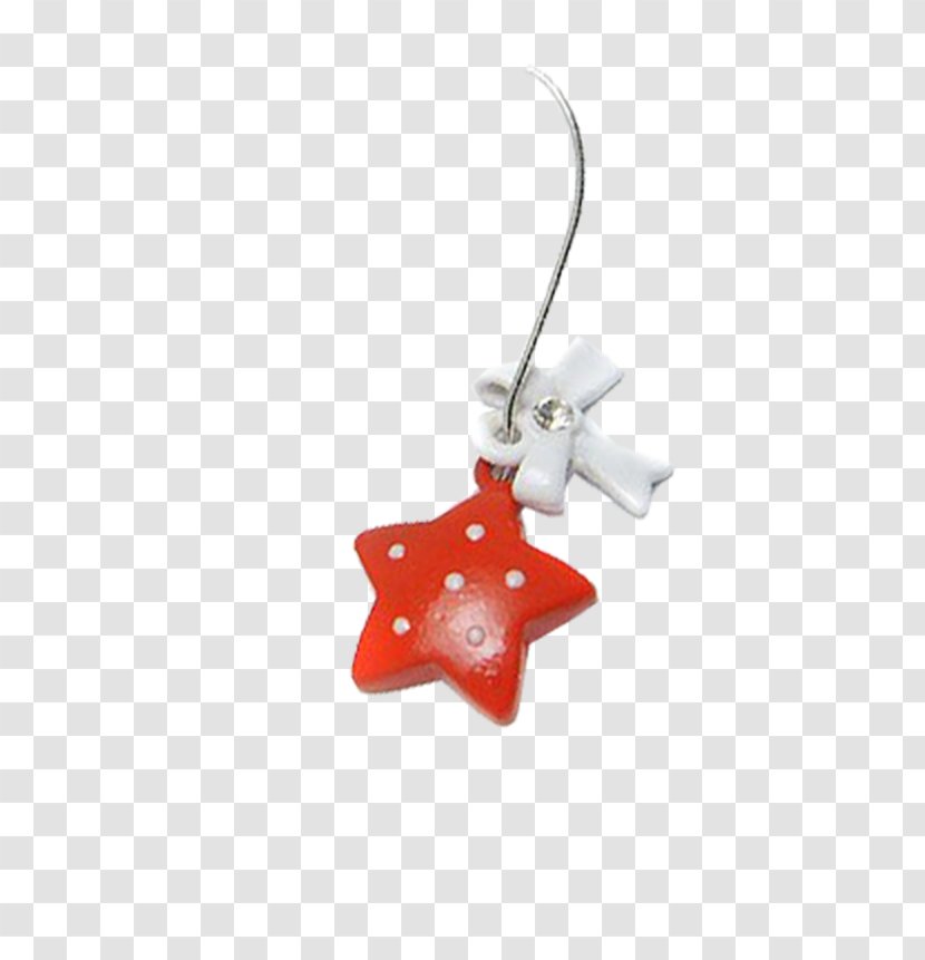 Earring Fashion Accessory Bead - Jewellery - Red Star Earrings Transparent PNG