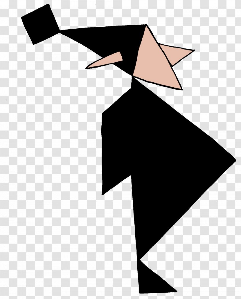 Tangram Witch Silhouette Drawing - Art Transparent PNG