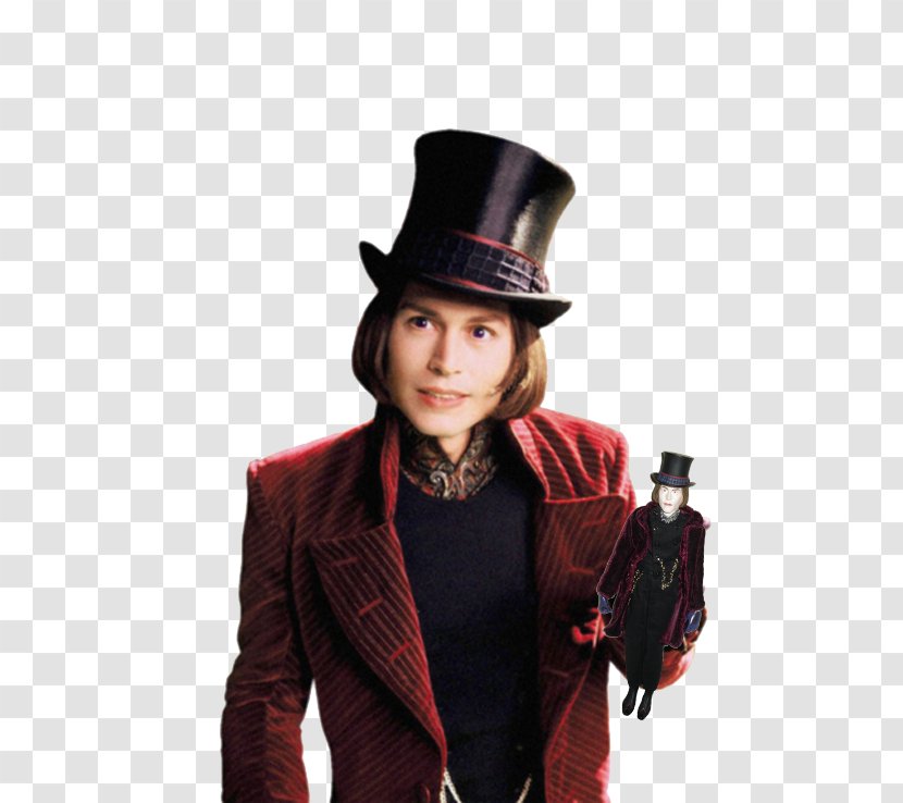 Willy Wonka Charlie And The Chocolate Factory Johnny Depp Bucket Mad Hatter - Gentleman Transparent PNG