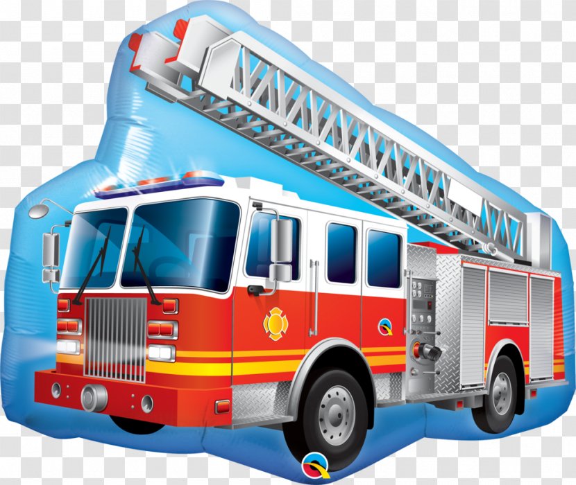 Mylar Balloon Amazon.com Fire Engine Firefighter - Party - Truck Transparent PNG