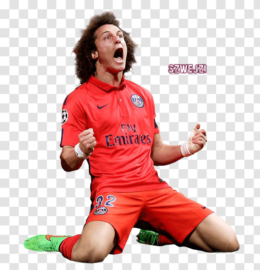 Paris Saint-Germain F.C. Football Player Jersey Sport - Soccer - David Luiz Transparent PNG