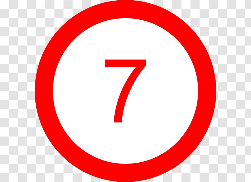 Number - Red Circle Transparent PNG