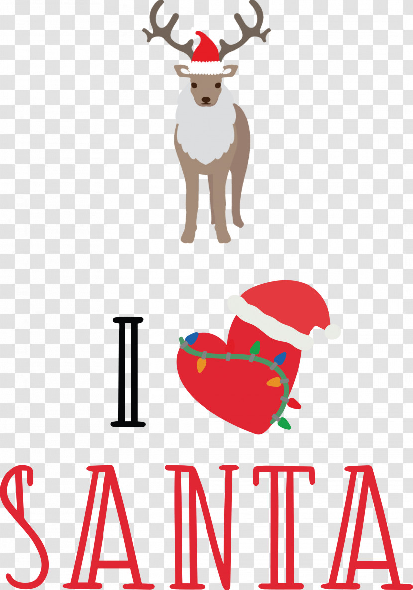 I Love Santa Santa Christmas Transparent PNG