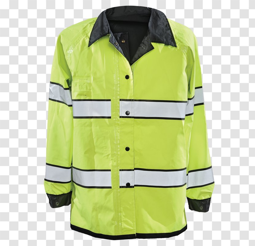 Jacket High-visibility Clothing Raincoat Outerwear - Rain Gear Transparent PNG