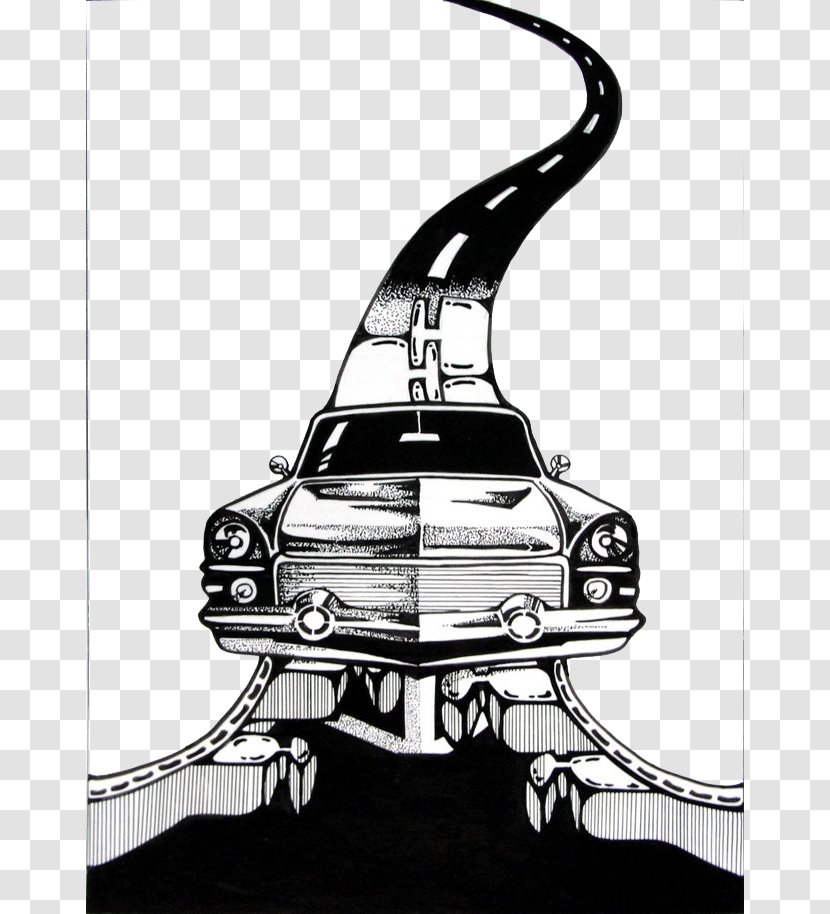 Car Automotive Design Black And White Illustration - Monochrome Transparent PNG