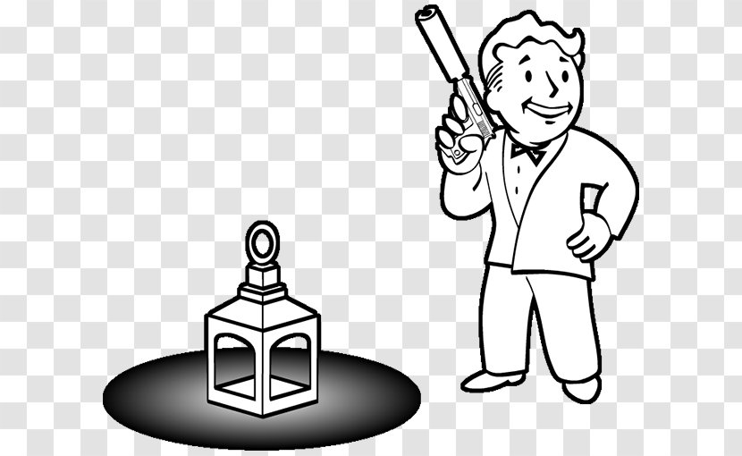 Fallout 4 Fallout: New Vegas Mod Wikia - Black And White - Logo Boy Transparent PNG
