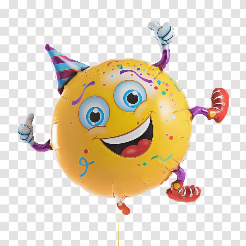 Party Emoji Face - Qualatex Smiley Guy 38 Foil Balloon - Games Inflatable Transparent PNG