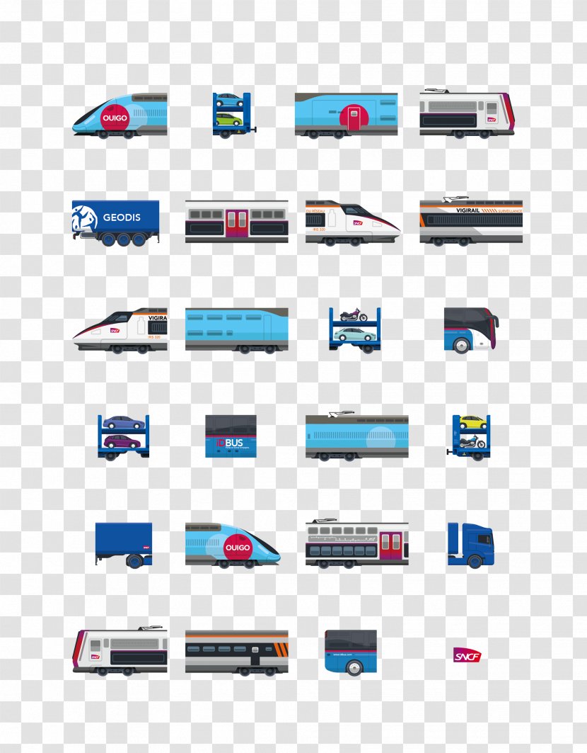 Car Transport Ouigo SNCF - Infography Transparent PNG