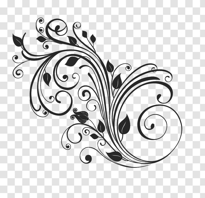 Drawing Black And White Arabesque Clip Art - Ps 3 Transparent PNG