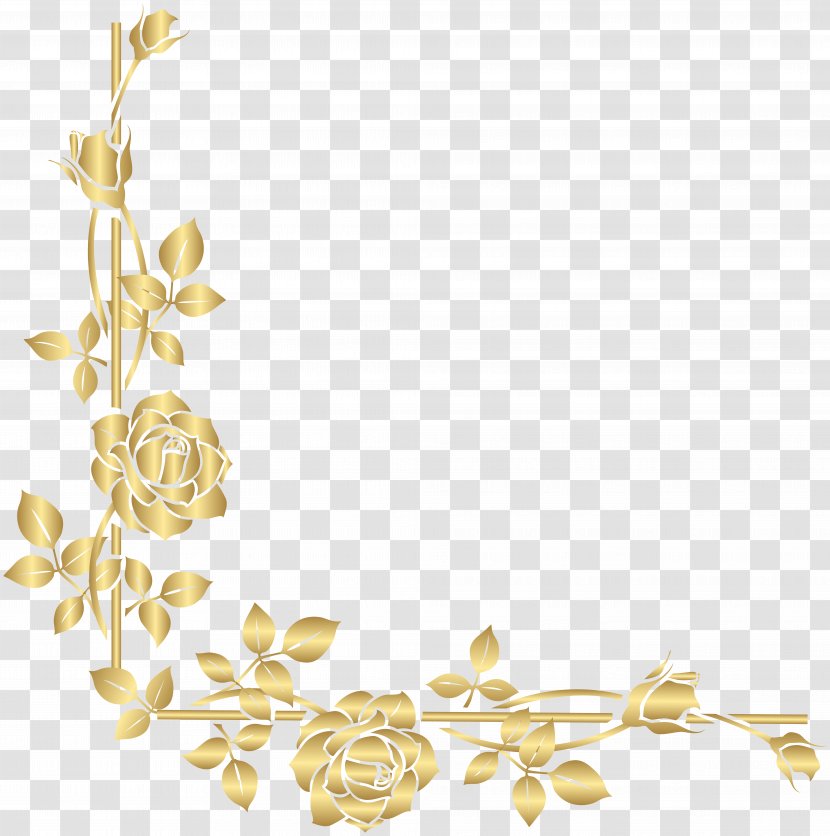 Gold Ornament Clip Art - Corner Transparent PNG