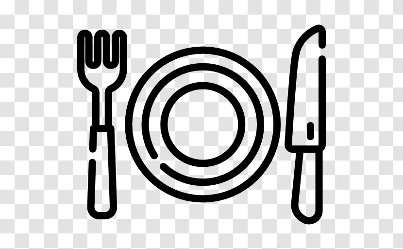 Cutlery Restaurant Clip Art - Monochrome - Special Dinner Plate Transparent PNG