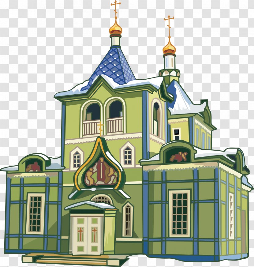 Russia Temple Eastern Orthodox Church Architecture Clip Art - Facade - Castle Transparent PNG
