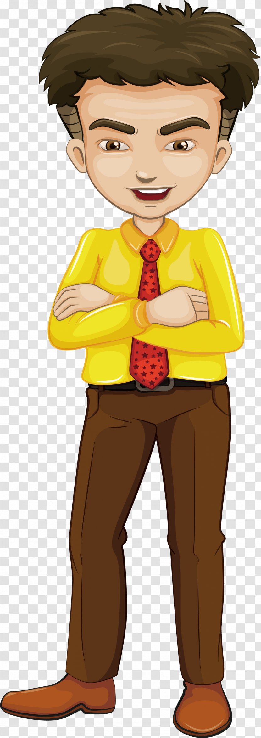 Cartoon Royalty-free Illustration - Standing - Smiling Man Transparent PNG