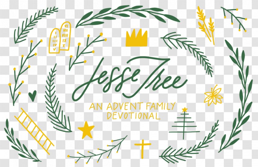 Woodcut Logo Design Clip Art Illustration - Tree Of Jesse - Leaf Transparent PNG