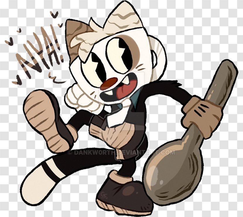 Cat Cuphead Fan Art DeviantArt - Finger Transparent PNG