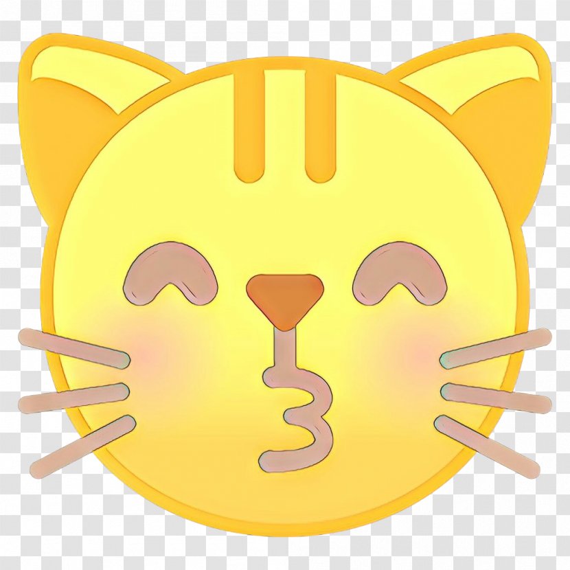 Smiley Face Background - Emoji - Yellow Calico Cat Transparent PNG