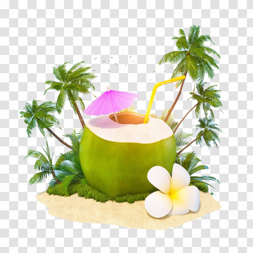 Cocktail Juice Coconut Water Milk Transparent PNG